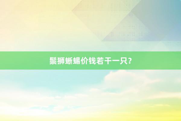 鬃狮蜥蜴价钱若干一只？